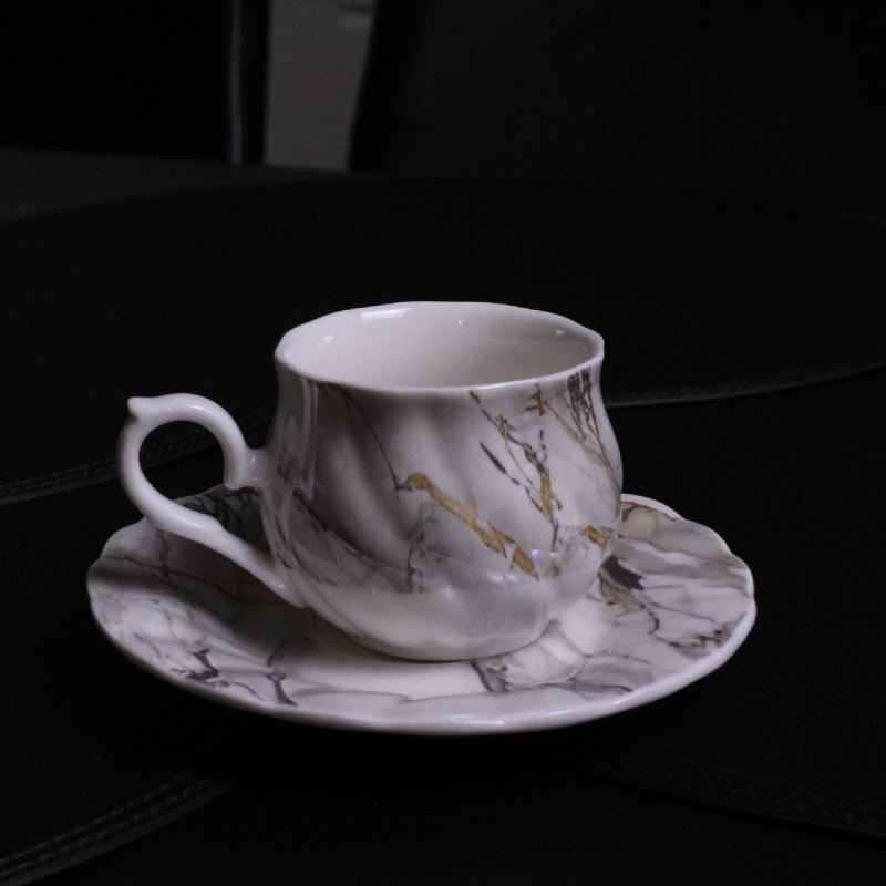 Marmor Pure – Enkla och Stilrena Kaffekoppar Små - 12 Delar Set