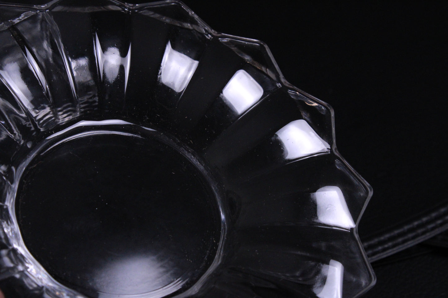 Te-glas med Fat i Klart Glas och Diamantmönster - 12 Delar