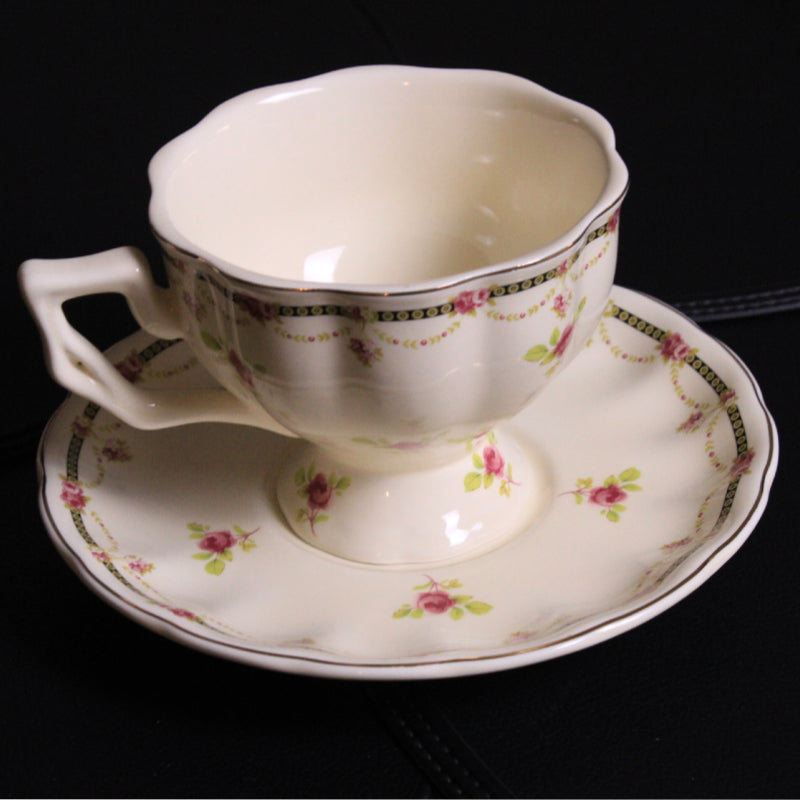 Rosa Rosor Te-kopp Set - 12 Delar